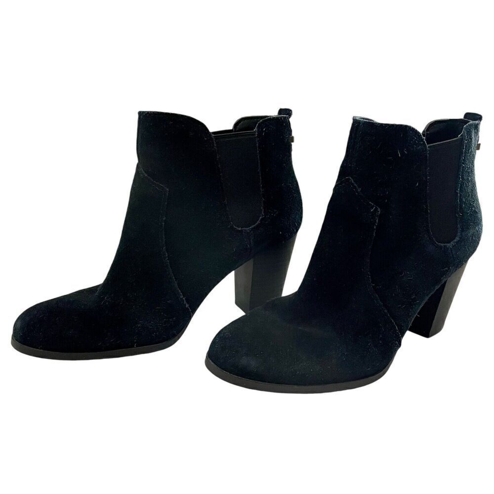 KOOLABURRA by UGG Dvita Womens Size 8.5 Black Suede Ankle Boots Shoes Ch…